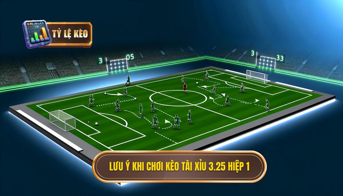 Đặc điểm cần lưu ý khi chơi kèo tài xỉu 3.25 hiệp 1