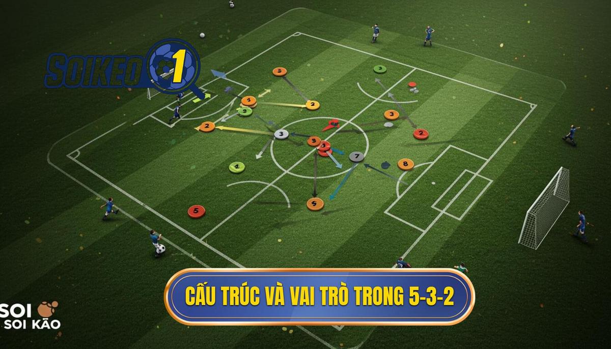 Phân tích cấu trúc và vai trò từng vị trí trong 5-3-2