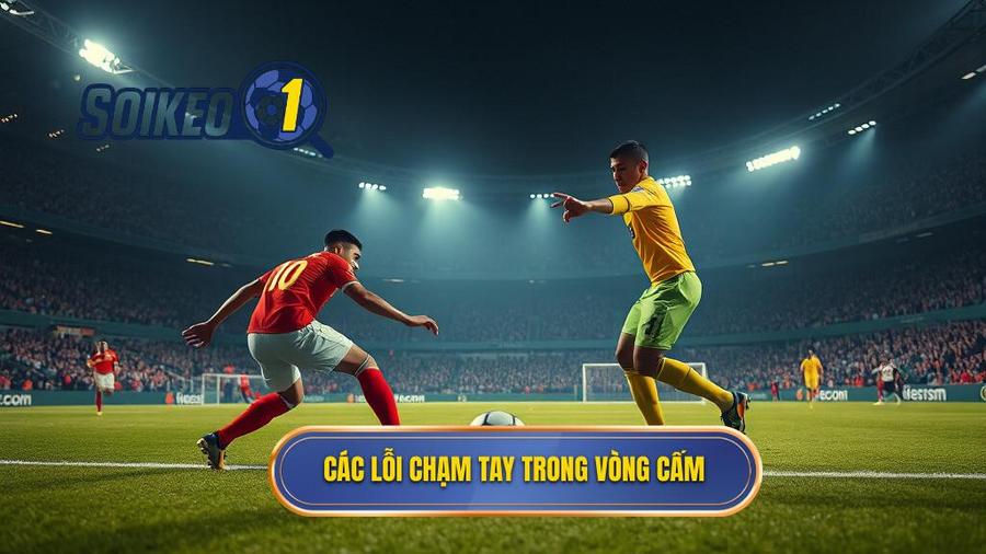 2. Các lỗi chạm tay trong vòng cấm